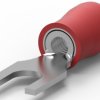 Insulated forked cable lug, 0.3-1.31 mm², AWG 22 to 16, M2, red, 328394