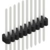 Pin header, 10 pole, pitch 1.27 mm, straight, black, 10060697