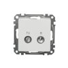 SEDNA DESIGN & ELEMENTS Gniazdo R/TV przelotowe (10dB) białe SDD111478R SCHNEIDER ELECTRIC