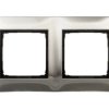 Simon 54 Premium Ramka podwójna metalowa inox DR2/61