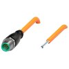 Sensor actuator cable, M12-cable plug, straight to open end, 5 pole, 5 m, PUR, orange, 4 A, 70128170-100151