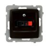 KARO Gniazdo głośnikowe pojedyncze przyłączalnośc przewodów 0,75mm2 czekoladowy metalik GG-1S/m/40 OSPEL