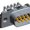 TE Connectivity Złącze D-sub AMPLIMITE HD-20 9-pinowe Kąt prosty 2.74 mm Pitch Otwór przelotowy Złoty Męski Otwór