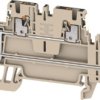 Multi level terminal block, push-in connection, 0.14-1.5 mm², 4 pole, 16 A, 6 kV, dark beige, 2675090000