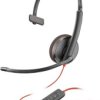 HP Poly Blackwire C3210 Słuchawki wokółuszne przewód Mono czarny zestaw słuchawkowy, regulacja głośności, wyciszenie mik
