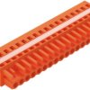 Socket header, 19 pole, pitch 5.08 mm, angled, orange, 231-318/027-000