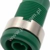 3270-GN Gniazdo bezp. 4mm, przyłącze lutowane tuleja, 25A, zielony, ELECTRO-PJP, 3270GN