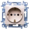 Simon 10 Gniazdo pojedyncze SCHUKO z przesłonami kremowe 16A 250V IP20 CGSZ1Z.01/41