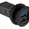 Złącze USB A to A Montaż na panelu Żeński 3.0 ,1-portowe
