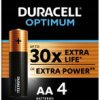 4 x bateria alkaliczna Duracell OPTIMUM LR6 AA (blister)