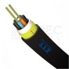 Kabel światłowodowy ADSS 12 włókien SM 9/125 G.652.D wielotubowy (2x6J) 4kN do instalacji napowietrznych czarny ZTT