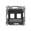Simon 54 Pokrywa gniazd teleinf. IP44 na Keystone pod z polem opis. Transp. czarny mat wym. uszczelka IP44 do ramki DKP2B.01/49A