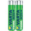 Varta 58398101402 NiMH AAA 1.2V 800mAh Phonepower Rechargeable Battery Pack of 2