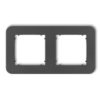Mini Ramka Uniwersalna Podwójna Zaokrąglona Z Tworzywa Grafitowy 11Mrtz-2