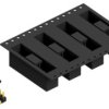 Pin header, 9 pole, pitch 2.54 mm, angled, black, SL10SMD0409GBTR