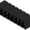 Pin header, 8 pole, pitch 3.81 mm, angled, black, 1862530000