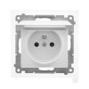 Simon 55 Gniazdo wtyczkowe do wersji IP44 z uszczelką (moduł), szybkozłącza. Klapka w kolorze pokrywy Biały mat TGZ1BCZ.01/111
