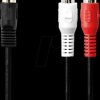 CAGL20250BK02 Nedis DIN Audio Cable | DIN 5-Pin Male | 2x RCA Female | Nickel