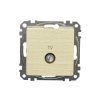 Gniazdo TV przelotowe (7dB), brzoza, efekt drewna, Sedna Design i Elements SDD180474