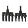 5-way T-type MC4 Solar Connector Splitter - for Photovoltaic Panels