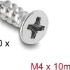 60989 Fan Screw M4 x 10 mm 50 pcs silver