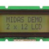 Wyświetlacz monochromatyczny LCD, , Alfanumeryczny, Midas