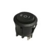 Przełącznik okrągły 2 tor czarny ON-OFF-ON SMRS203 250V/6A