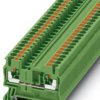 Through terminal block, push-in connection, 0.14-4.0 mm², 1 pole, 24 A, 8 kV, green, 3209513
