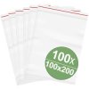 Quadrios 23Sa060 Grip Seal Bag Transparent PE 100X200mm 100 Pieces Packaging