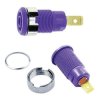 Stäubli 233000-26 SLB4-F safety jack socket 4 mm violet built-in 1 pc