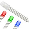 Dioda LED 5mm RGB wspólna anoda matowa kolorowa