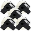 Taśma 5x DK22210 do drukarki Brother QL 29mm x 30,48mm biała taśma czarny nadruk /5szt./