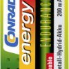 Akumulator 9 V, NiMH Conrad energy Endurance 6LR61 251055, 200 mAh, 8.4 V, 1 szt.