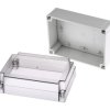 Obudowa Poliwęglan szerokość zew. 130 mm długość zew. 180 mm wys. zew. 100 mm Fibox IP67 Szary