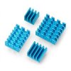 Zestaw radiatorów do Raspberry Pi 4B - z taśmą termoprzewodzącą - niebieskie - 4szt.