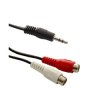 Złącze Jack wt.3,5st-2xRCA gn.1,5m / dpm EN31