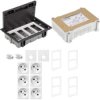 KONTAKT SIMON FLOOR BOX puszka podłogowa 6x gniazdo pojedyncze z/u + 2x gniazdo RJ45 kat. 6 nieekranowany + kaseta do wylewki
