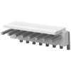 Pin header, 8 pole, pitch 3.96 mm, angled, white, 647676-8