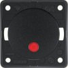 Integro Flow Łącznik klawiszowy kontrolny z czerwoną soczewką 2-biegunowy czarny połysk 937522510