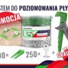 Zestaw Startowy-System poziomowania płytek, 250 klips biały 1 mm +100 klin zielony + Szczypce / Wiadro