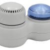 Sygnalizator akustyczny z lampą sygnalizacyjną RS PRO Niebieski AC IP66 240V ac Uchwyt, Zaciski śrubowe 105 dB @ 1m