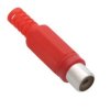 Gniazdo RCA CHINCH czerwone plastik (4szt)