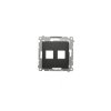 Pokrywa gniazda RJ12/RJ45 czarny mat DKP2.01/49 Kontakt Simon54