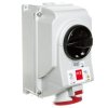 Gniazdo stałe z wyłącznikiem 0-1 duże 16A 5P 400V IP44 /blokada mechaniczna/ 7515-6