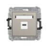 MINI Mechanizm gniazda pojedynczego 1xUSB C-C taupe 60MGUSB-7 KARLIK