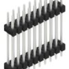 Pin header, 20 pole, pitch 2.54 mm, straight, black, 10057436
