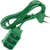 Przedłużacz 3-Gniazda B/U Euro 2,5A 3M /Omyp 2X0,75/ Zielony Ps-362 P