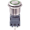 LAS1-BGQ-11E/G/12V 19mm IP67 Vandal Resistant Switch SPST, Off-On, Green LED