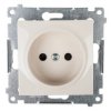 Simon 54 Gniazdo Pojedyncze B/U 16A Ip20 Z Przesłoną Torów Kremowe Dg1z.01/41