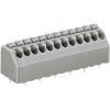 WAGO 250-206 6 Pole 3.5mm 8A 45° Push Button PCB Terminal Block Grey